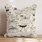 Bats and Botanicals Throw Pillow - Hillcroft Home