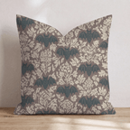 Bats Damask Throw Pillow - Hillcroft Home