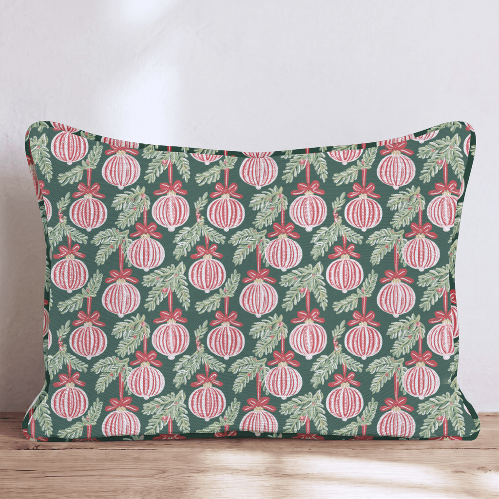 Bauble Bough Throw Pillow throw pillow - Hillcroft Home