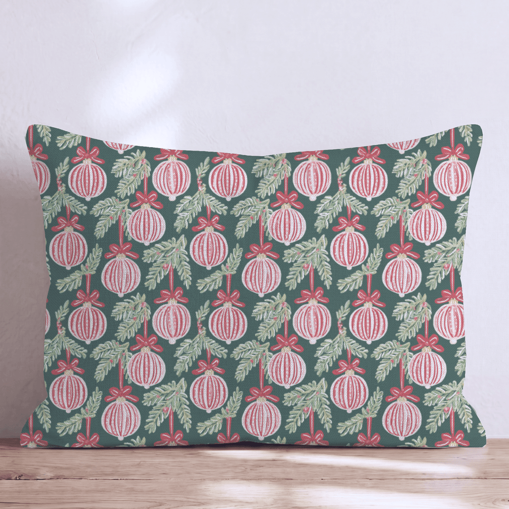Bauble Bough Throw Pillow throw pillow - Hillcroft Home
