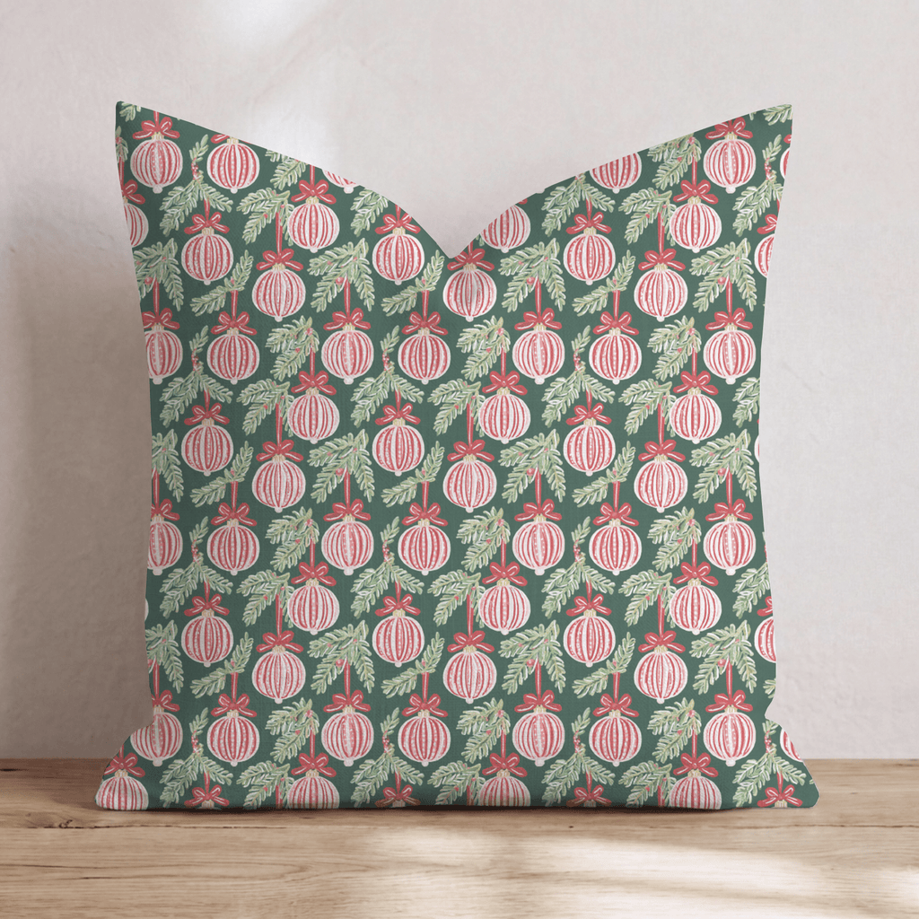 Bauble Bough Throw Pillow throw pillow - Hillcroft Home