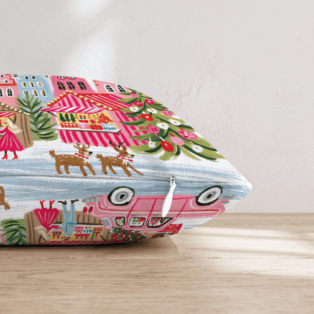 Bavarian Market Sleigh Throw Pillow - Hillcroft Home