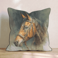 Bay Horse Bridle Throw Pillow - Hillcroft Home