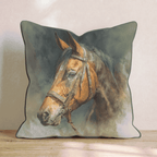Bay Horse Bridle Throw Pillow - Hillcroft Home