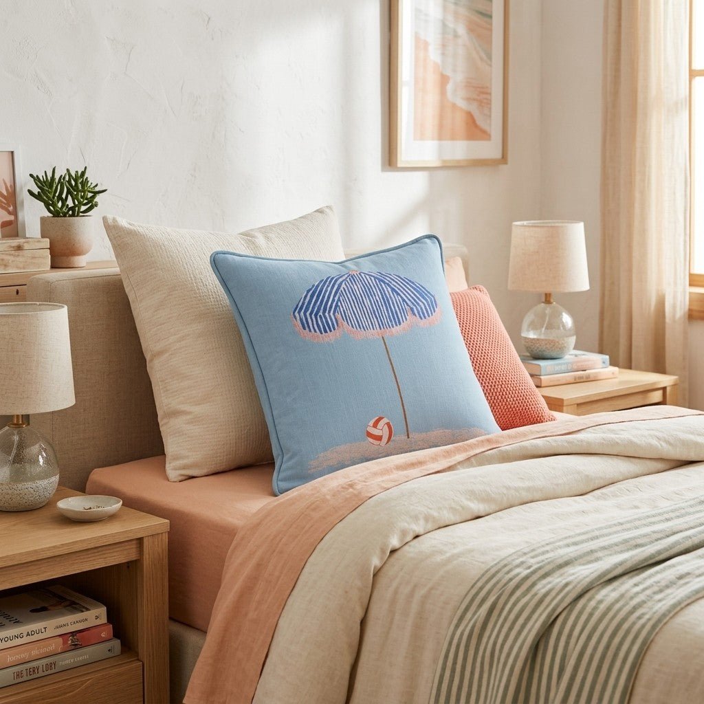 Beach and Volley Throw Pillow - Hillcroft Home