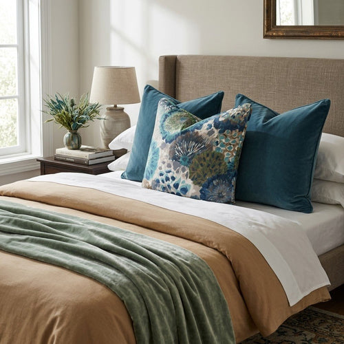 Beach Glass Throw Pillow - Hillcroft Home