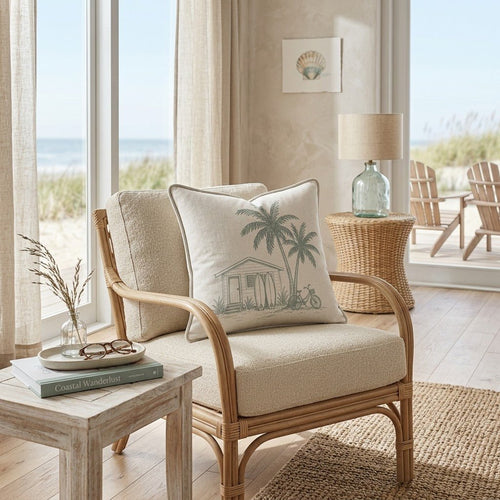 Beach Retreat Throw Pillow - Hillcroft Home
