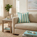 Beach Stripes Throw Pillow - Hillcroft Home