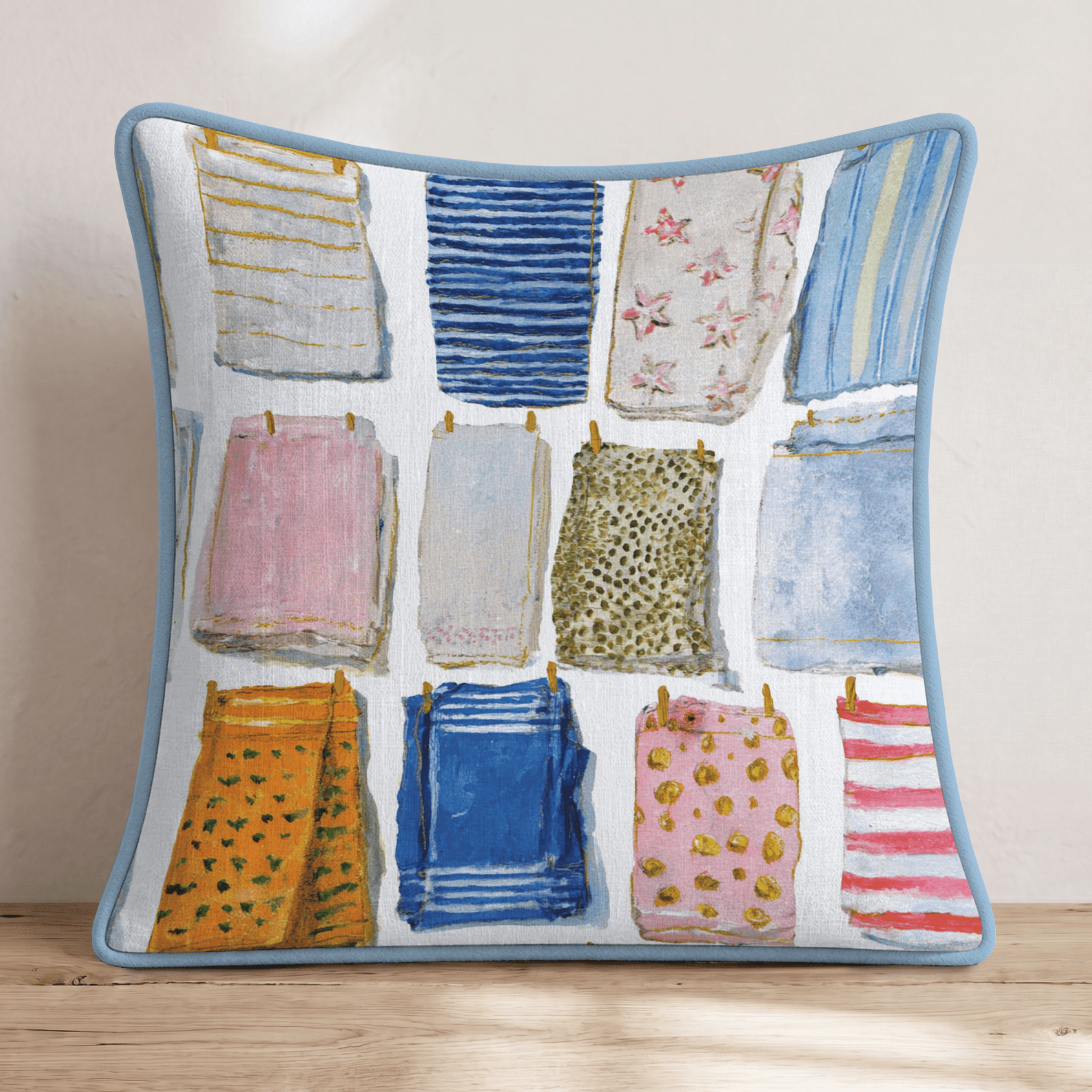 beach towels Throw Pillow - Hillcroft Home