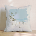 Beach Volley Scene Throw Pillow - Hillcroft Home