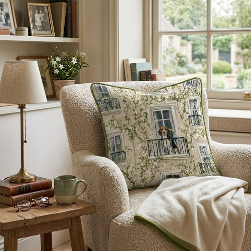 Beagle Lookout Throw Pillow - Hillcroft Home