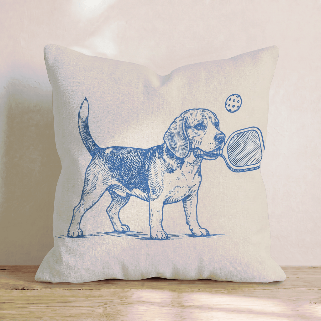 Beagle Pickleball Throw Pillow - Hillcroft Home