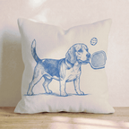 Beagle Pickleball Throw Pillow - Hillcroft Home