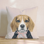 Beagle Portrait_ Throw Pillow - Hillcroft Home