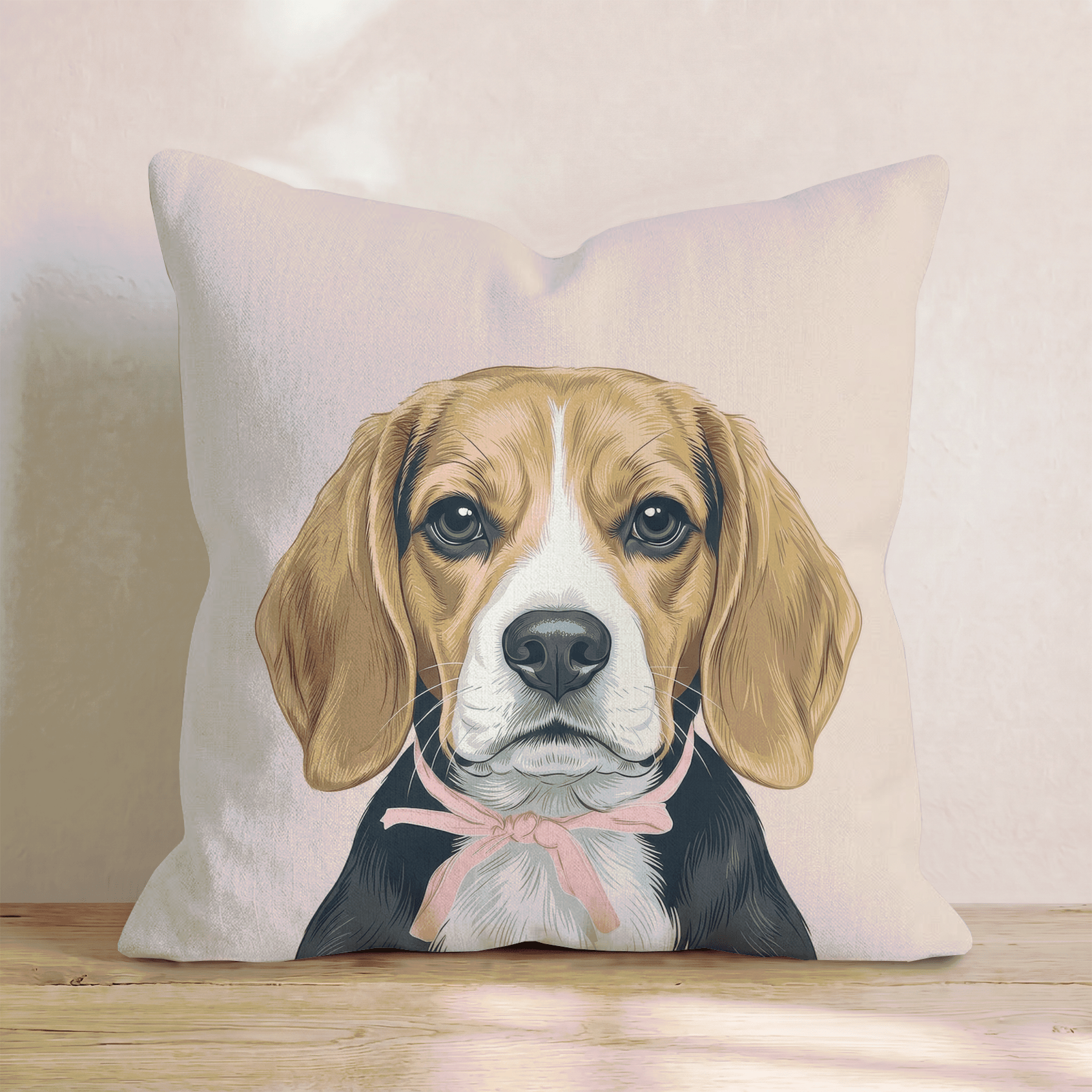 Beagle Portrait_ Throw Pillow - Hillcroft Home