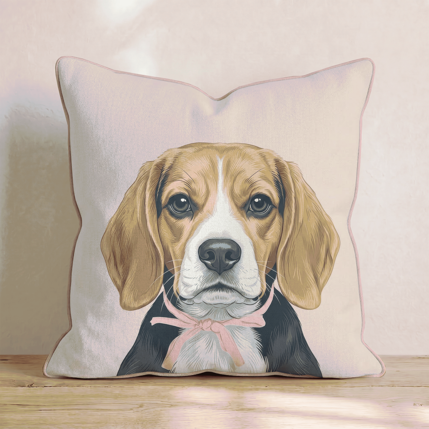 Beagle Portrait_ Throw Pillow - Hillcroft Home