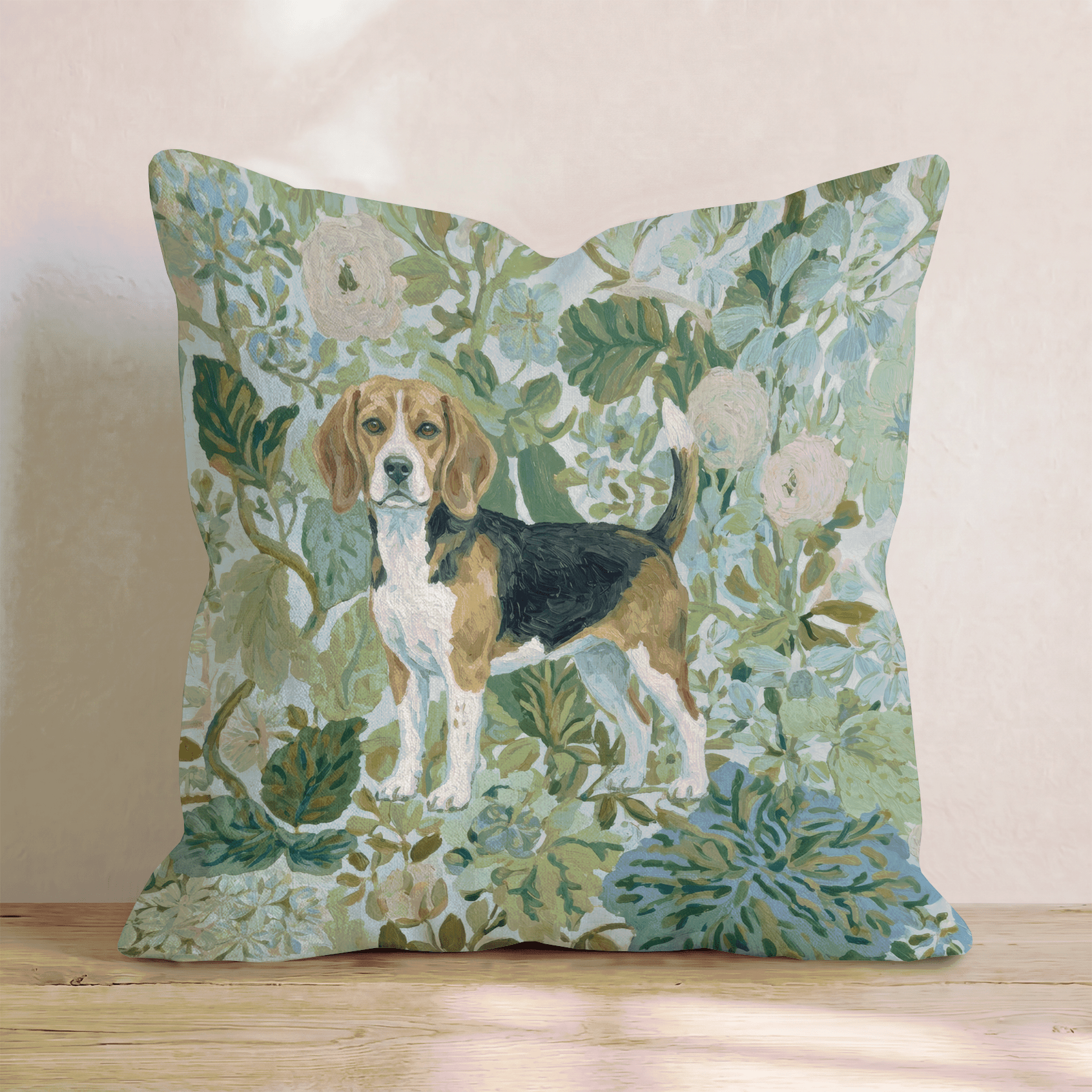 Beagle Power Throw Pillow - Hillcroft Home