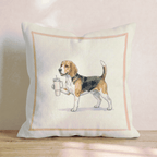 Beagle Tumbler Throw Pillow - Hillcroft Home