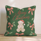 Beary Little Christmas Throw Pillow throw pillow - Hillcroft Home