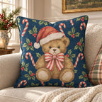 Beary Merry Throw Pillow throw pillow - Hillcroft Home