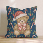 Beary Merry Throw Pillow throw pillow - Hillcroft Home