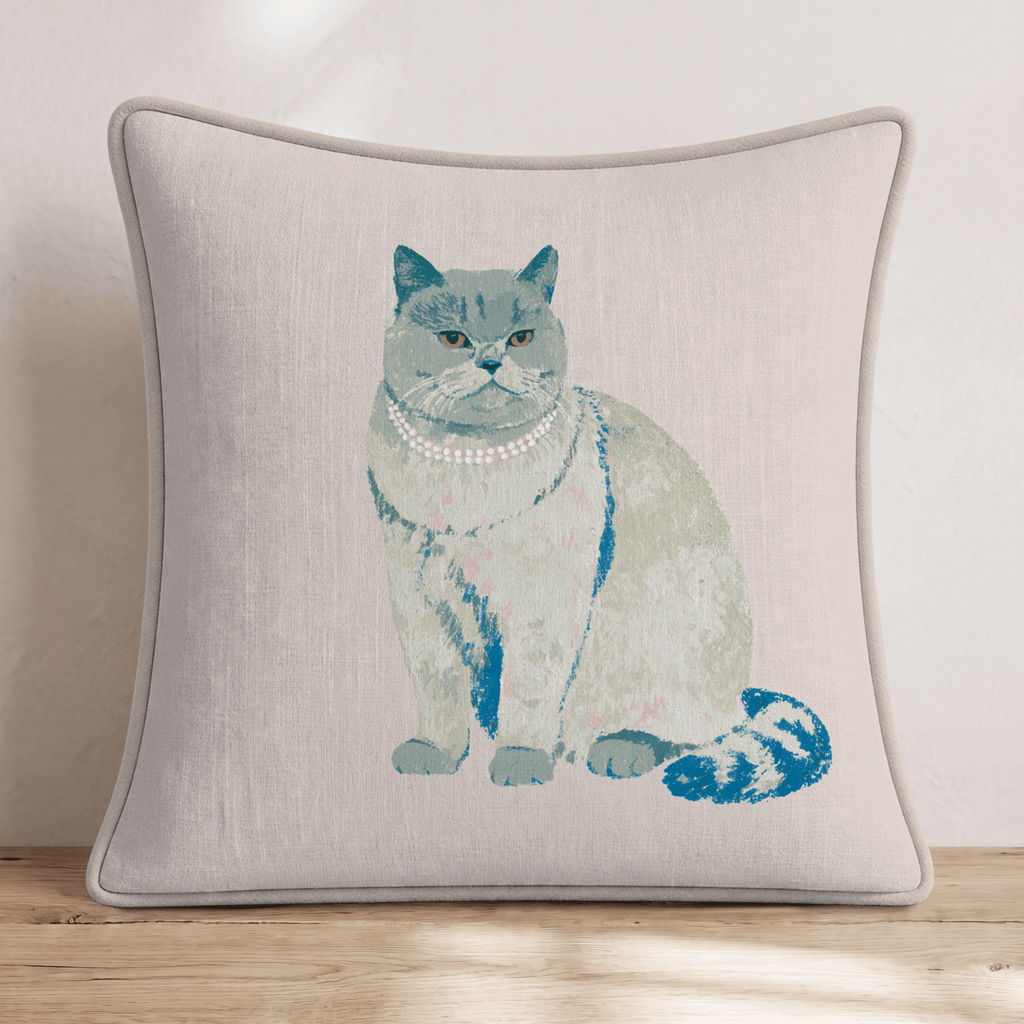 Beautiful British Shorthair Throw Pillow - Hillcroft Home