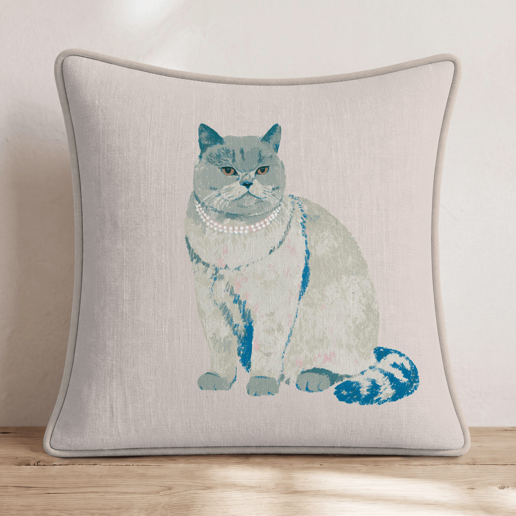 Beautiful British Shorthair Throw Pillow - Hillcroft Home