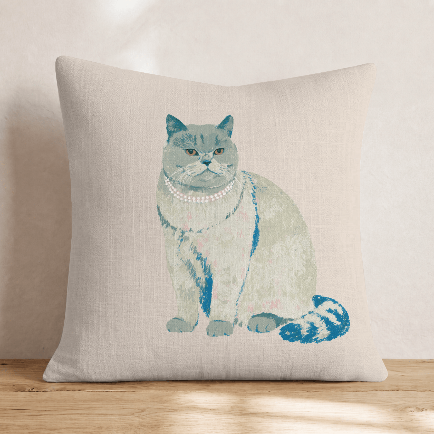 Beautiful British Shorthair Throw Pillow - Hillcroft Home