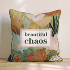 beautiful chaos Throw Pillow - Hillcroft Home