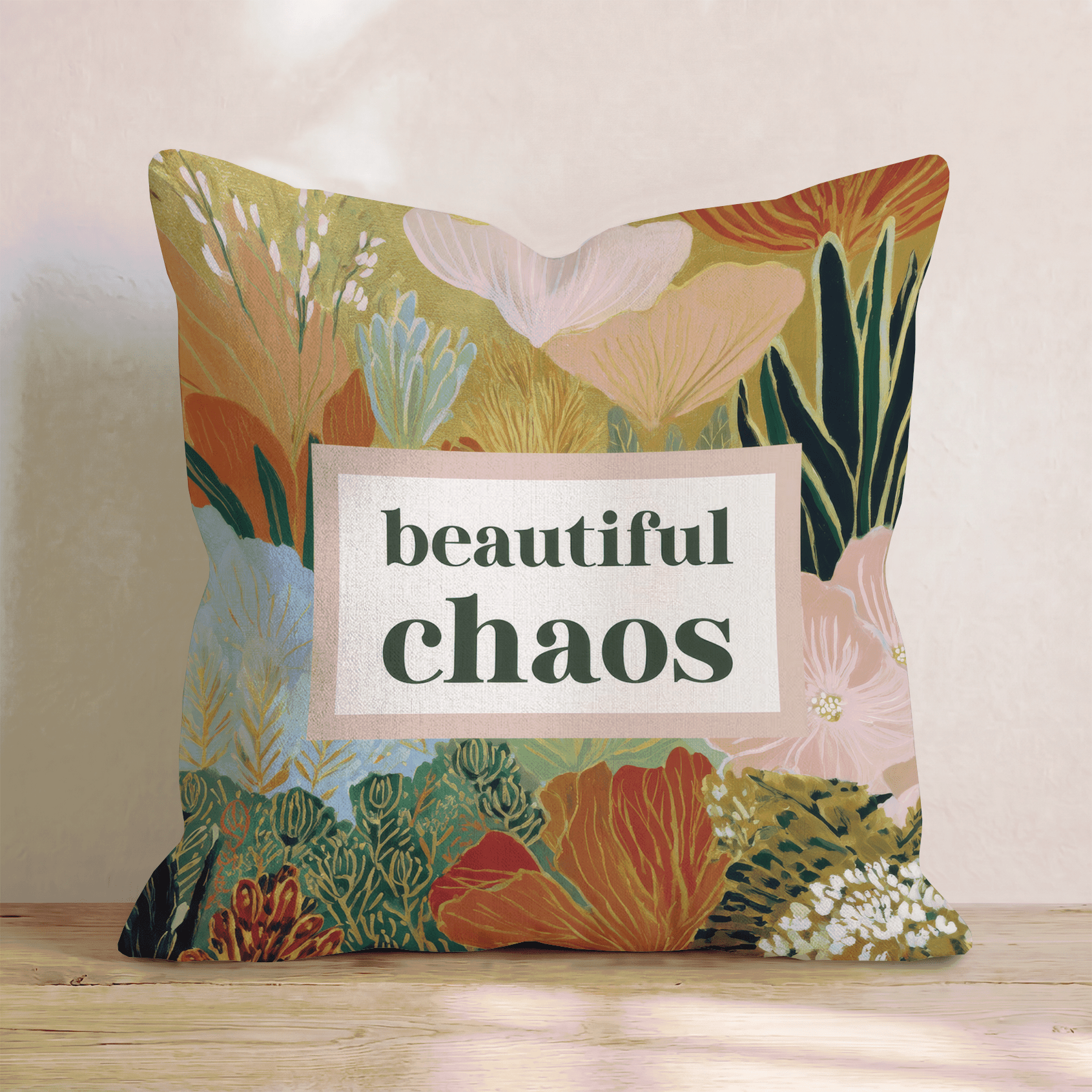 beautiful chaos Throw Pillow - Hillcroft Home