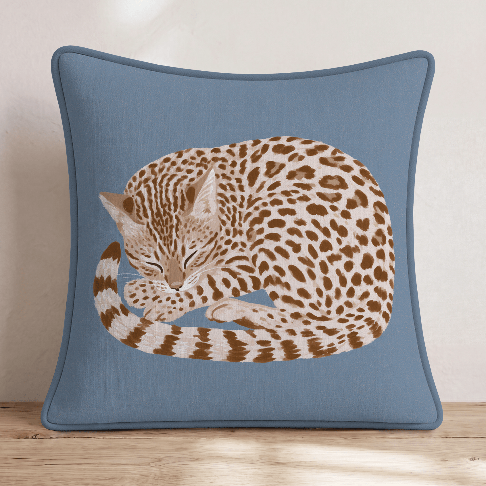 Bedtime Bengal Throw Pillow - Hillcroft Home