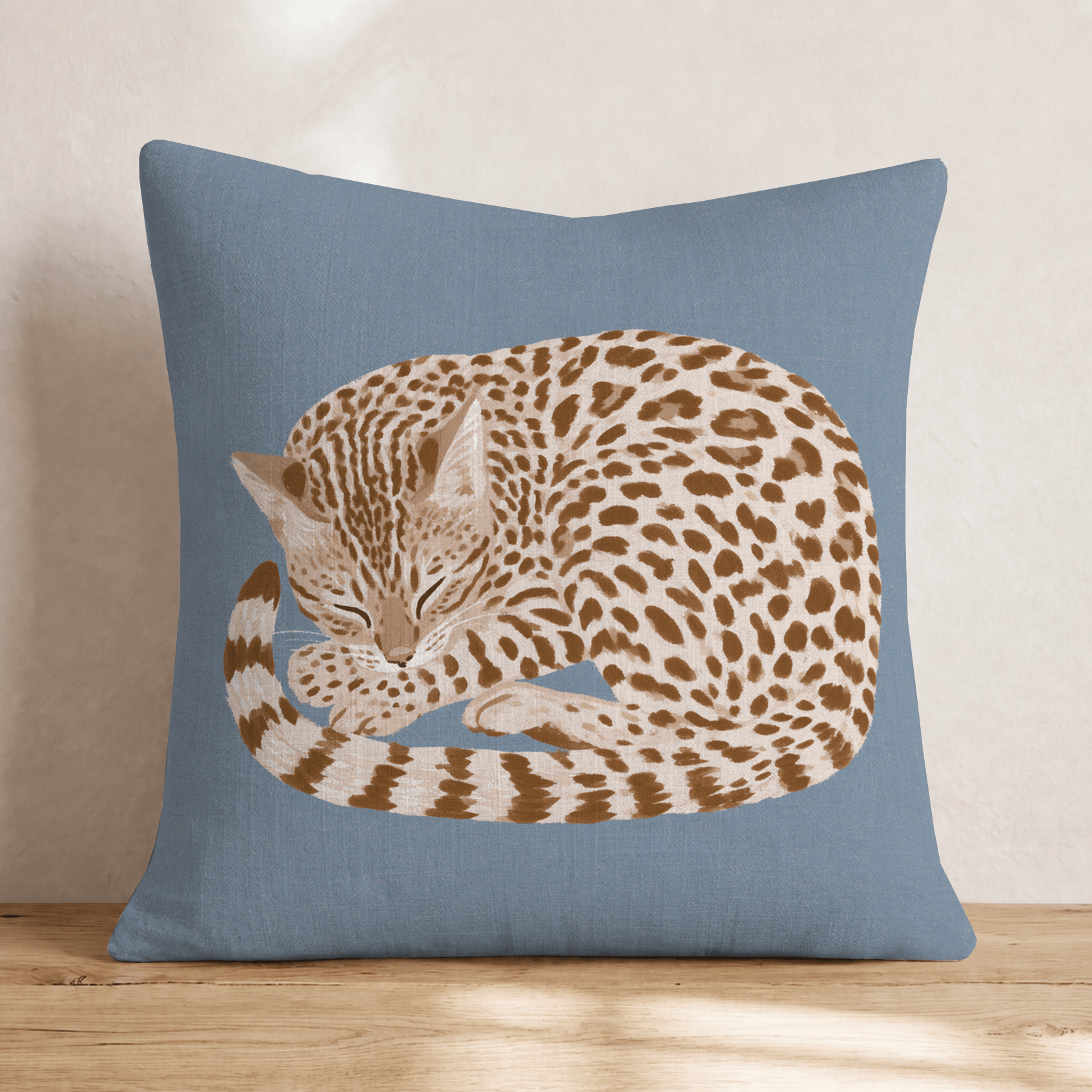 Bedtime Bengal Throw Pillow - Hillcroft Home