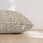 Beige Fawn Throw Pillow - Hillcroft Home