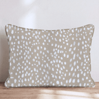 Beige Fawn Throw Pillow - Hillcroft Home