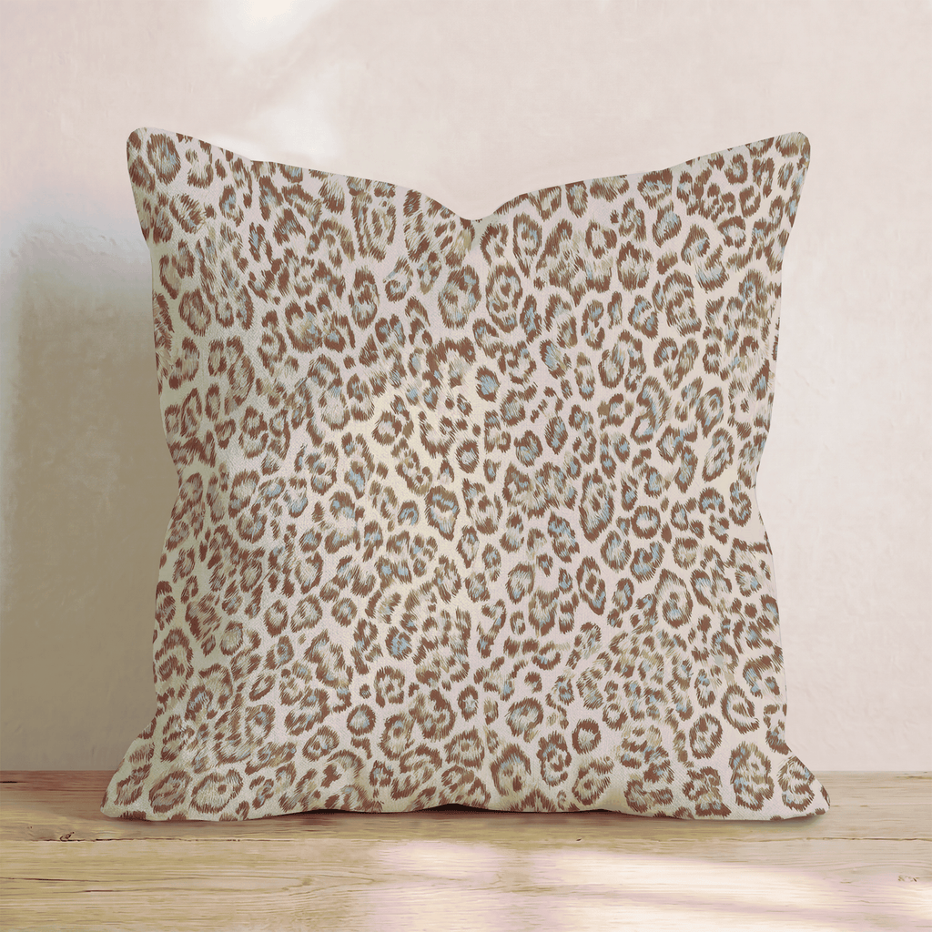 Beige Leopard Throw Pillow - Hillcroft Home
