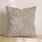 Beige Leopard Throw Pillow - Hillcroft Home