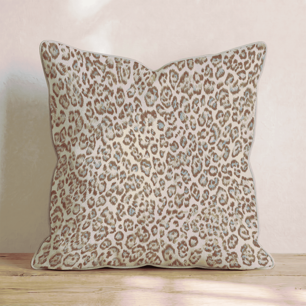 Beige Leopard Throw Pillow - Hillcroft Home