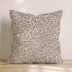 Beige Leopard Throw Pillow - Hillcroft Home