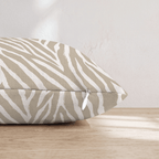 Beige Zebra Throw Pillow - Hillcroft Home