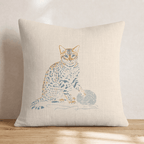 Bengal Playtime Throw Pillow - Hillcroft Home