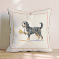 Bernedoodle Lager Throw Pillow - Hillcroft Home