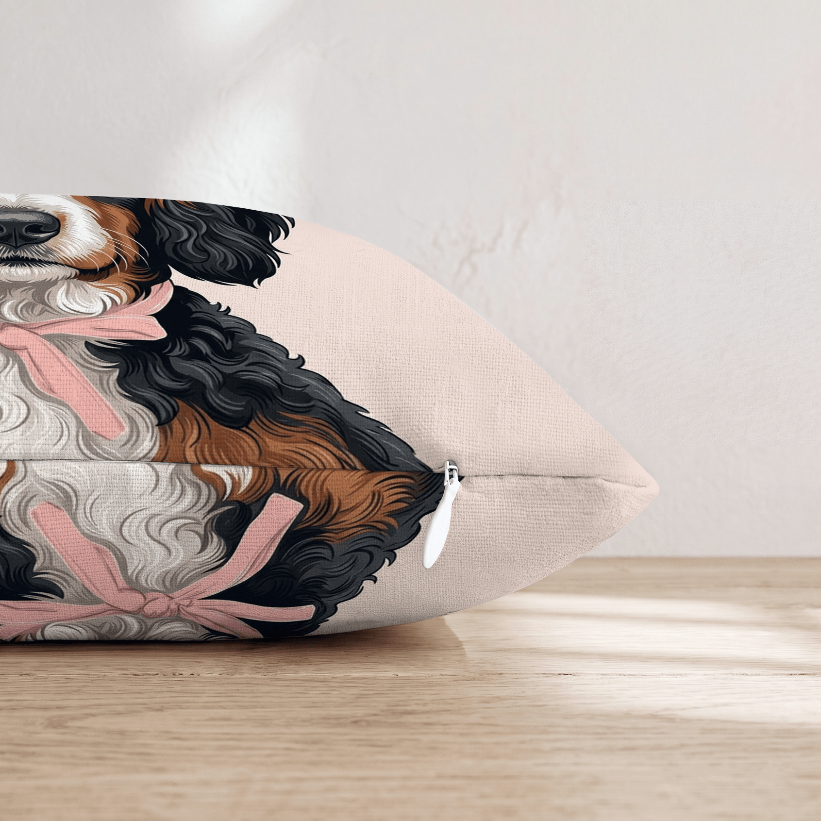Bernedoodle Portrait Throw Pillow - Hillcroft Home