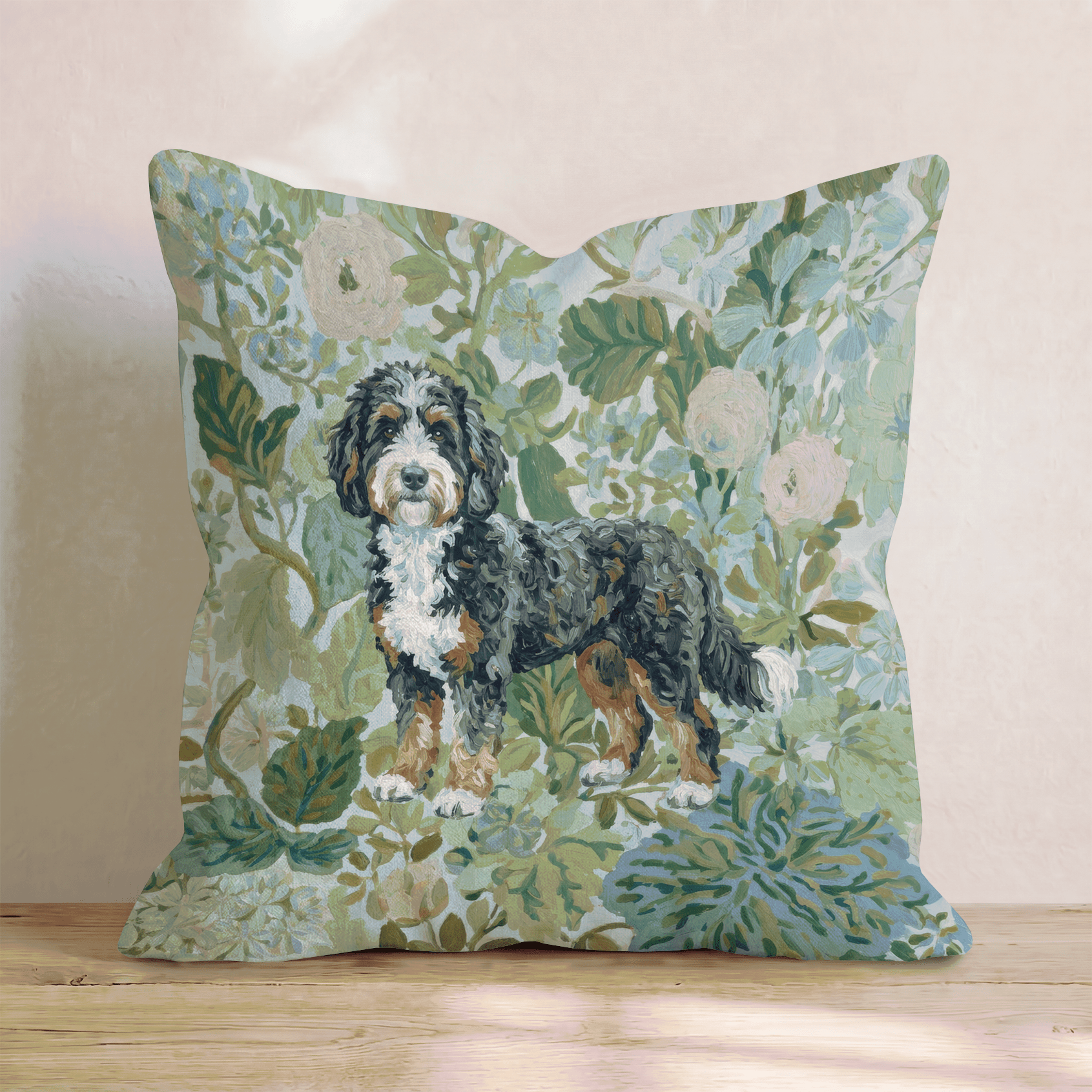 Bernedoodle Power Throw Pillow - Hillcroft Home