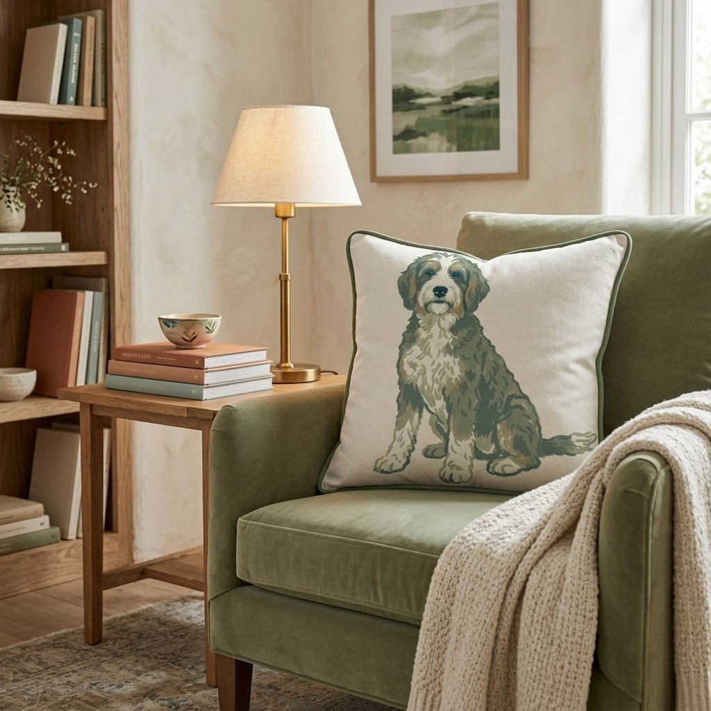 Bernedoodle Throw Pillow - Hillcroft Home