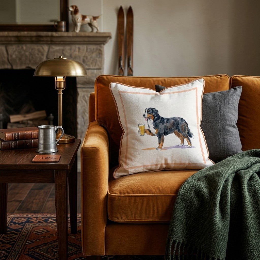 Bernese Lager Throw Pillow - Hillcroft Home