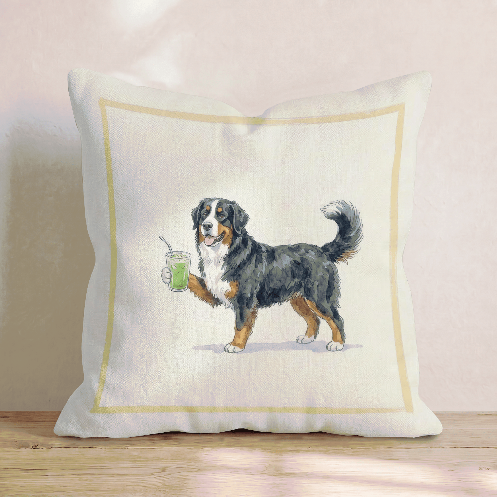 Bernese Matcha Throw Pillow - Hillcroft Home