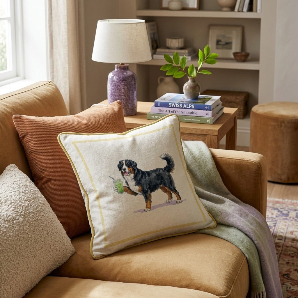 Bernese Matcha Throw Pillow - Hillcroft Home