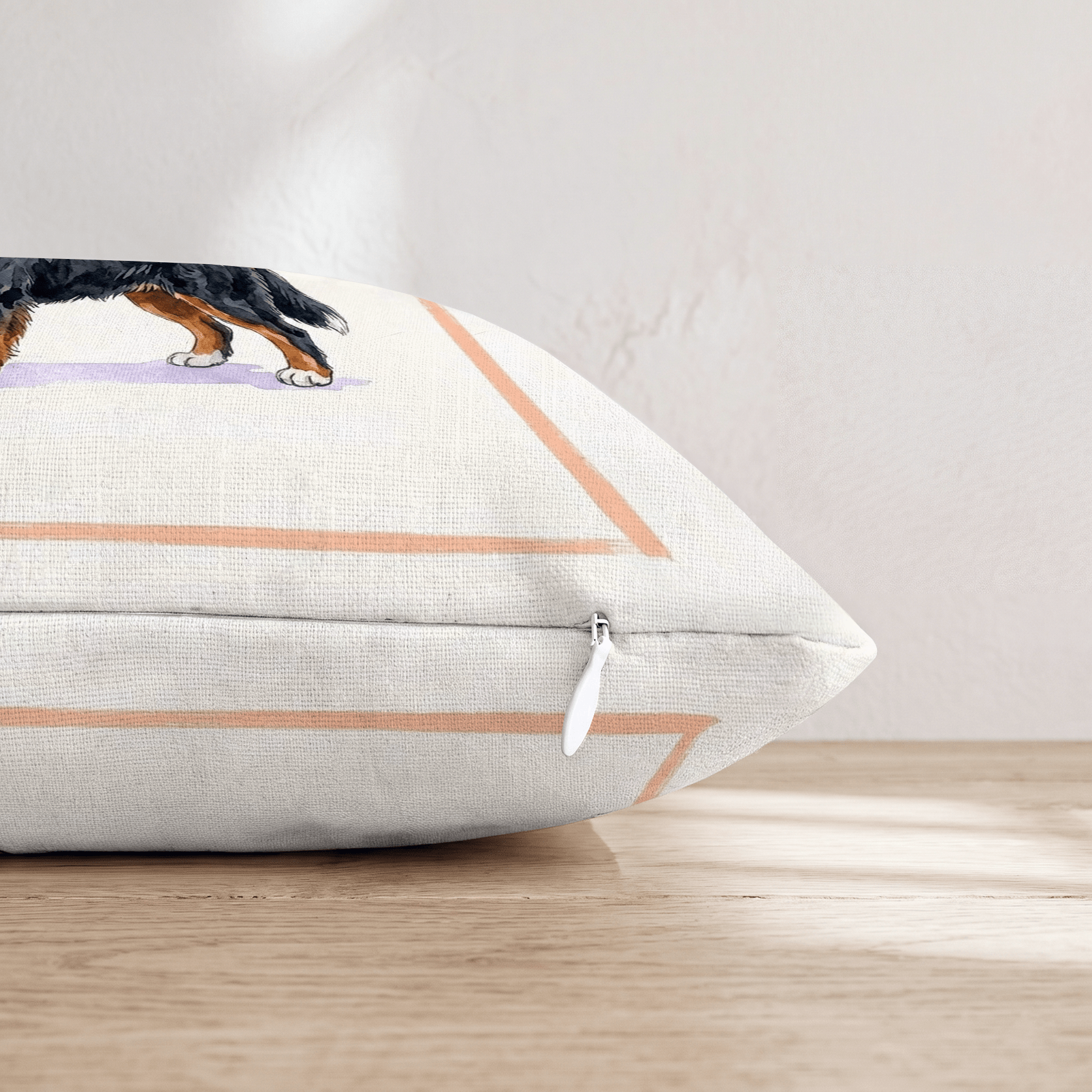 Bernese Mountain Dog Coffee Throw Pillow - Hillcroft Home