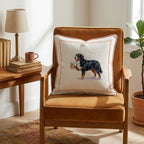 Bernese Mountain Dog Coffee Throw Pillow - Hillcroft Home
