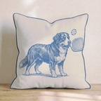 Bernese Mountain Dog Pickleball Throw Pillow - Hillcroft Home